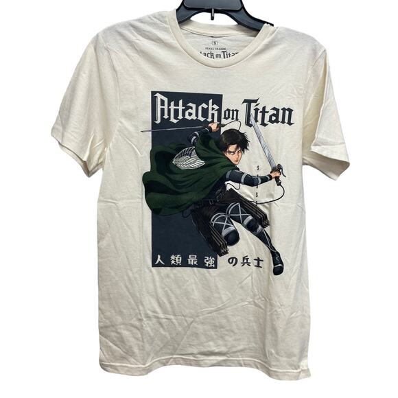 New Attack On Titan Mens Small Final Season 100% Cotton Short Sleeve Tee Shirt - Picture 1 of 3